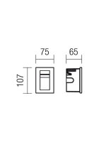 Orientační svítidlo INNER AP INC LED/CREE 1X3W IP65 MW 3000K REDO 9637