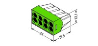 Spojovací krabicová svorka, 8x 0,75-2,5mm2 (CYA) WAGO 773-118