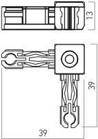 MICROTRACK 1c L CONNECTOR BK