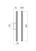 Nástěnné svítidlo NIKOS AP LED H500 2X5W 2700K MATT GOLD-TRIAC REDO 01-4184