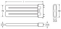 Kompaktní zářivka OSRAM DULUX F 24 W/840 2G10