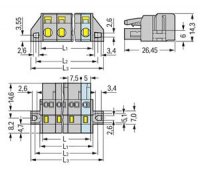 Pružinová svorka CAGE CLAMP 2,5mm2 šedá 12pól. WAGO 231-212/031-000