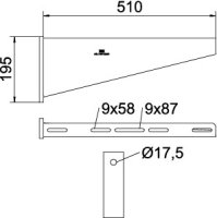 OBO AW 80 51 FT Nástěnný výložník B510mm Ocel žár.zinek