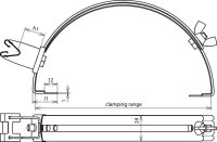 Podpěra vedení DEHNgrip nerez H 20mm, pro prům. 8mm, rozsah upnutí 180-280mm