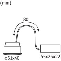 LED Modul vestavné svítidlo Base Coin 51mm Coin 5W 230V 3000K opál 93076