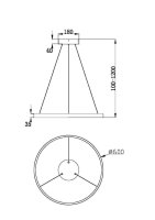 Závěsné svítidlo Rim 3000K 37W MOD058PL-L32BS3K MAYTONI