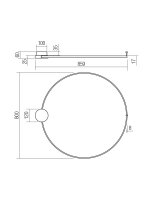 Nástěnné a stroní svítidlo ATOM AP/PL LED 23W 3000K D800 BK/BRASS REDO 01-3104