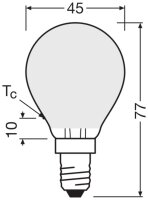 LEDVANCE LED CLASSIC P P 2.5W 827 Frosted E14