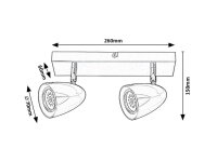 PERICO GU10 2x 5W IP20 černá RABALUX 73017