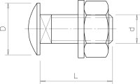 OBO FRS 8x16 A4 Šroub s plochou kulovou hlavou