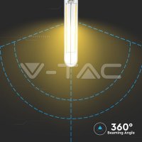 LED žárovka V-TAC 4W E14 T20 Filament Clear Glass 2700K , VT-2204