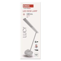LED stolní lampa LUCY, nabíjecí EMOS Z7626
