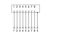 propojovací modul RJ-45 Svorky na desky plošných spojů, 2řadé WAGO 289-175