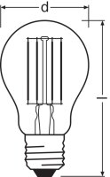 LEDVANCE LED CLASSIC A DIM CRI 90 S 7.5W 940 Clear E27