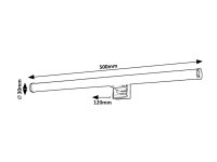 NOUR LED 9W IP44 chromová 4000K 920lm RABALUX 75038