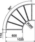 OBO LB 90 1160 R3 FS Oblouk 90°