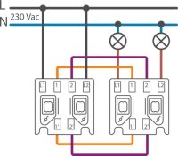 HYDRO-přepínač č.5B (bez krabice) - automatické svorky NIKO 700-32605