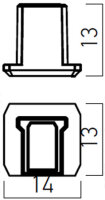 MICROTRACK 1c END CAP BK