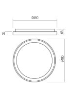 Stropní svítidlo ICONIC PL LED 40W 3000/4000 WH  REDO 01-3905