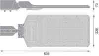 URBAN AREA E 150W 830 IP65 BK EUE  LEDV