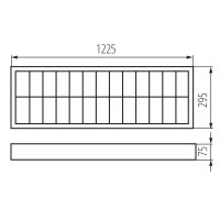 Mřížkové přisazené svítidlo NOTUS 3WS EVG 236 NT 25712 Kanlux