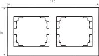 LOGI Dvojnásobný horizontální rámeček - černá matná KANLUX 33573