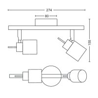 Meranti bar/tube bílá 2x35W 230V PHILIPS 871951446531200