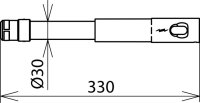 Pracovní hlava do 36 kV 50 Hz hřídel se šestihranem s nástrčnou spojkou L330 mm