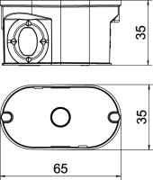 OBO UG 30-WA-D Přístrojová krabice pod omítku O2x35mm H35 Polypropylén PP