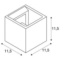 SOLID CUBE, nástěnné světlo, QT14, šedé, max. 25W    SLV 1000910