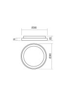 Stropní svítidlo ICONIC PL LED 30W 3000K SWH REDO 01-2663