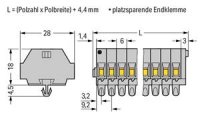 2vodičová svorkovnicese západkami šedá 0,08-2,5mm2 2pól.