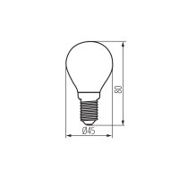 LED světelný zdroj XLED G45 E14 6W-WW-M 29628 Kanlux