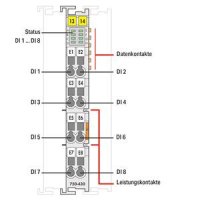 8kanálový binární vstup DC 24V 3 ms světle šedá WAGO 750-430/025-000