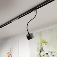 PIXIE na husím krku pro tříokr. lištu černá 230V LED GX53 7W RENDL R11769