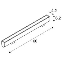 GALEN 60 SP vnitřní Single Colour LED profil antracit CCT spínač 3000/4000 K