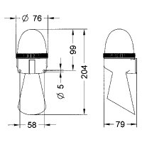 Houkačka s optickou signalizací SLEML 24VAC IP43 93 dB oranžová trvalý tón/blik.