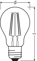 LEDVANCE LED CLASSIC A DIM P 4.8W 827 Clear E27