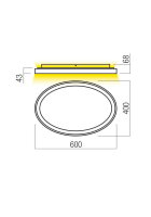 Stropní svítidlo NOBU PL LED 60W 3000/4000K WH REDO 01-3806