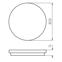 Přisazené LED svítidlo BENO 18W NW-O-SE W 32944 Kanlux