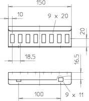 OBO LVG 45 FT Podélná spojka pro kabelové žebříky 49x150 Ocel žárově zinkováno