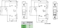 Pojistkový odpojovač EFH 10 DC AD 1p,32A 1000V DC s adaptérem ETI 002540501