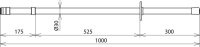 Izolační tyč 36kV M12 SK délka 1000 mm DEHN 766001