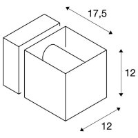 SQUARE TURN venkovní nástěnné svítidlo QT14 IP44 stříbrošedé max. 42 W