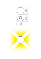 Nástěnné svítidlo MILESTONE AP LED SMD 4X2W IP54 MWH 3000K REDO 90499