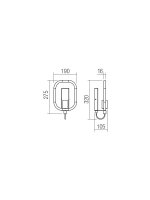 Nástěnné svítidlo AERIS AP 1x42W E27 BK REDO 01-2406