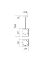 Závěsné svítidlo ZODIAC SU 1x28W E14 REDO 01-3056