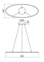 Závěsné svítidlo LEO SU LED 48W CCT+3STEP WH REDO 01-3337