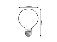 Fil. LED, E27 G125, 3W, 30lm, 1800K RABALUX 79027