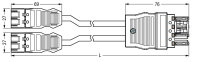 Kabel Y Eca 2x zástrčka/zásuvka 6pól. WAGO 771-5001/100-000